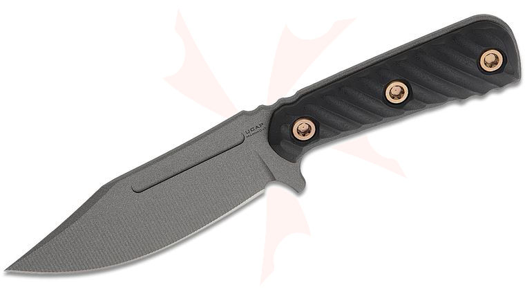 RMJ Tactical UCAP Up Close and Personal Fixed Blade Knife 4.25 inch MagnaCut Tungsten Cerakote Bowie Blade, Black G10 Handles, Kydex Sheath 