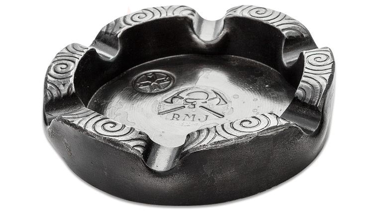 RMJ Tactical Forged 1018 Steel Ashtray, Triskelle, 6.25 inch Diameter