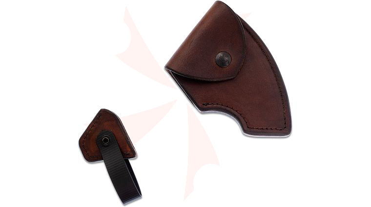 RMJ Tactical Brown Leather Edge Cover for the Berserker Tomahawk, Sheath Only