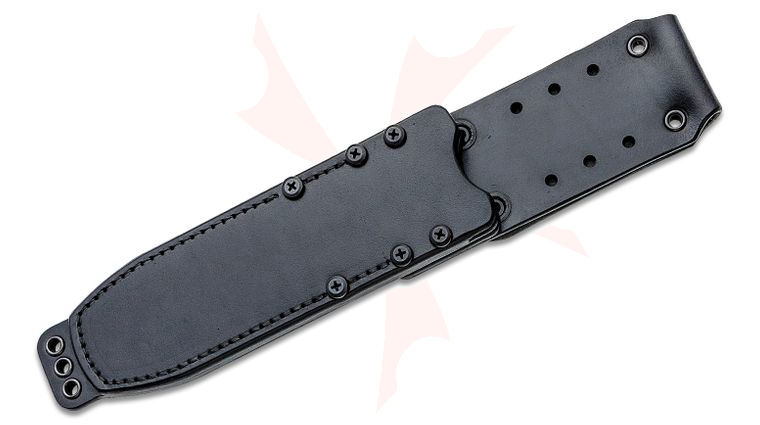 RMJ Tactical Black Leather Sheath for the Combat Africa Fixed Blade, Sheath Only