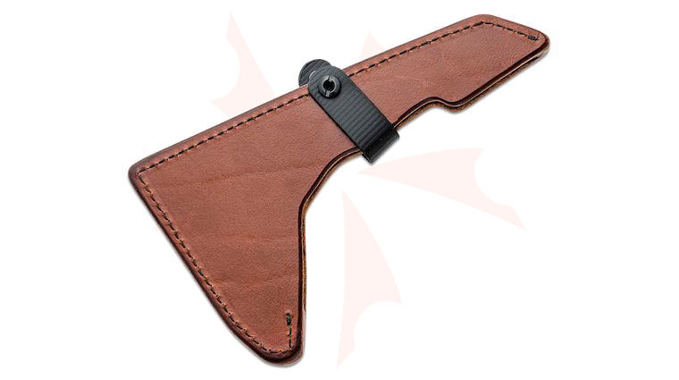 RMJ Tactical Black Leather Edge Cover for the Ragnarok Tomahawk, Sheath Only