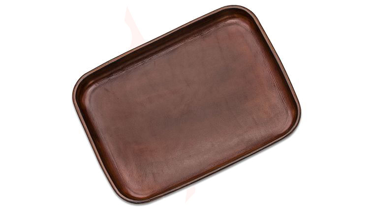 RMJ Tactical Leather Handcrafted Custom Valet Tray, Brown, 8.5 inch x 11 inch