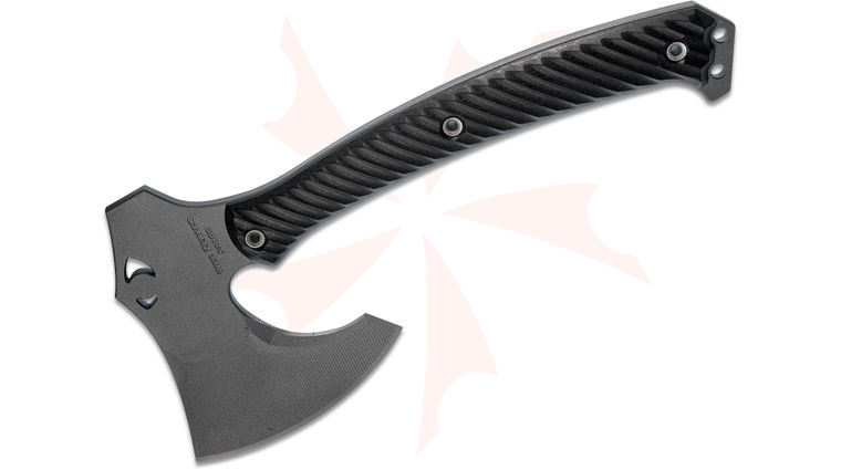 RMJ Tactical Weezerker Tomahawk 12.5 inch Overall, Black G10 Handles, Kydex Sheath with MOC Straps