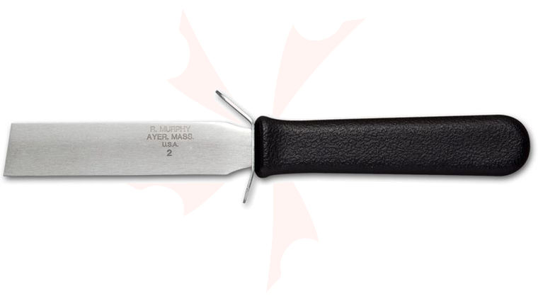 R. Murphy by Dexter-Russell Square Point Shoe Knife 3 inch Blade, Bent Guard, Black Handle