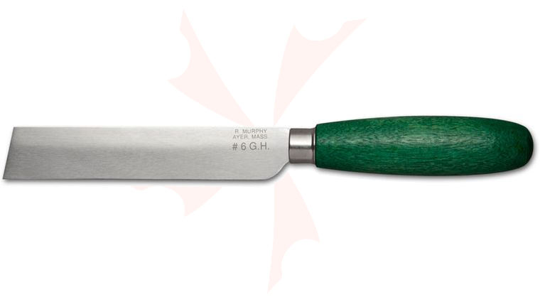 R. Murphy by Dexter-Russell Square Point Shoe Knife 4-1/2 inch Carbon Blade, Green Handle