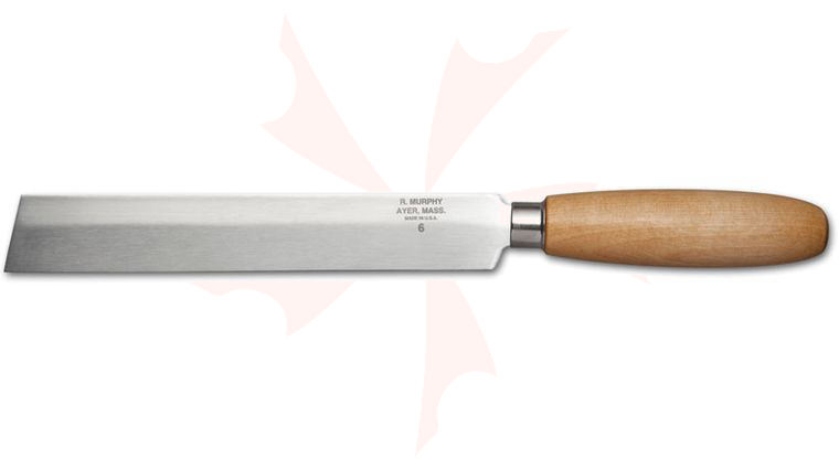 R. Murphy by Dexter-Russell Square Point Skiving Knife 6 inch Carbon Blade, Natural Wood Handle