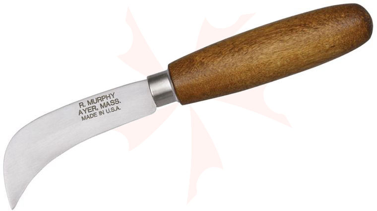 R. Murphy by Dexter-Russell Hawkbill Carpet Knife 3 inch Carbon Blade, Round Hardwood Handle