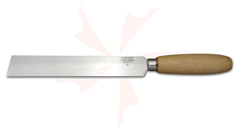 R. Murphy by Dexter-Russell Square Point Rubber Knife 6 inch X 1 inch Blade, Natural Wood Handle