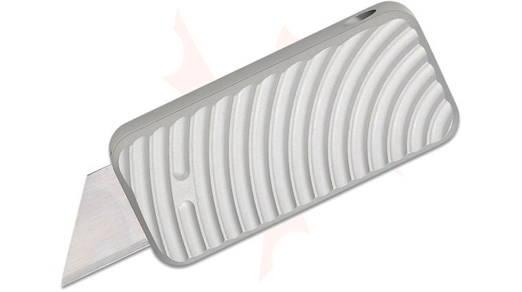 Rivery Manufacturing Zero Original Pattern Retractable Utility Blade Manual OTF Knife, Gray Machined Aluminum Handle