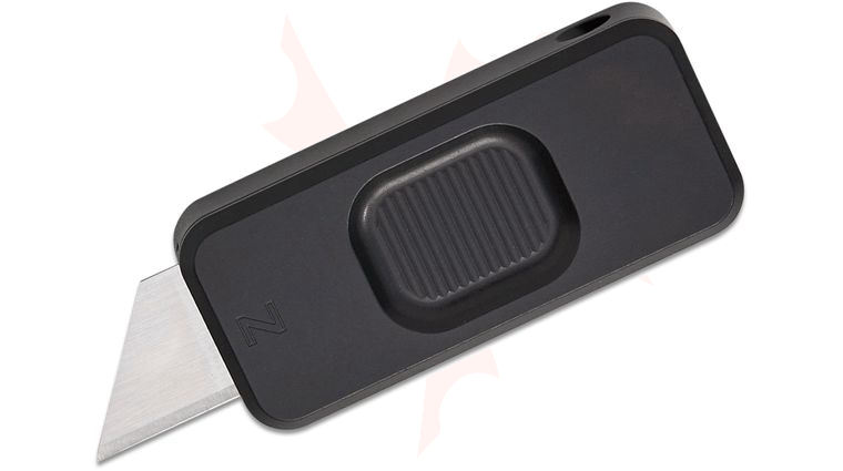 Rivery Manufacturing Zero Smooth Operator Pattern Retractable Utility Blade Manual OTF Knife, Black Smooth Aluminum Handle