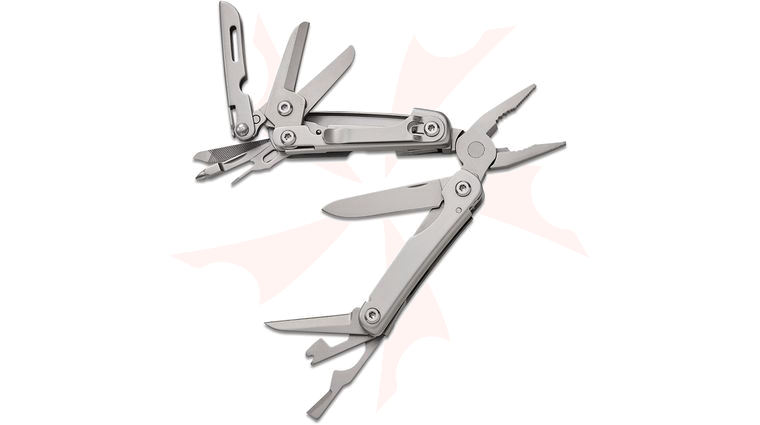 Roxon Tool M2 Mini Multi-Tool, 2.8 inch Closed, 14 Tools, Stainless Steel Handles, Nylon Sheath