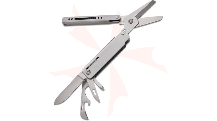 Roxon Tool M3 Mini Multi-Scissors, 2.76 inch Closed, 13 Tools, Stainless Steel Handles, Nylon Sheath