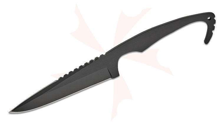 Stroup Knives MK2 Combat Fixed Blade Knife 4 inch 1095 Black Cerakote Double Edge Drop Point Blade and Handle, Kydex Sheath with Discreet Carry Concepts Clip