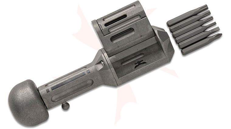StraightLine EDC Igor Bortolussi Revolve 2.0 Bit Driver, Stonewash Titanium Construction