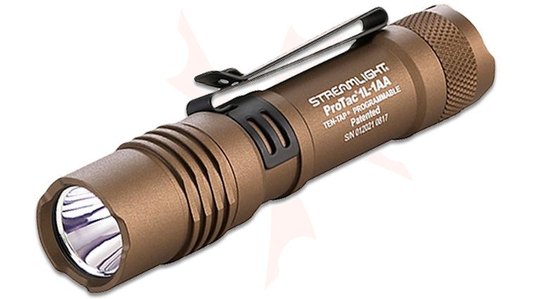 Streamlight ProTac 1L-1AA LED Flashlight, 350 Max Lumens, Coyote Tan, Nylon Pouch