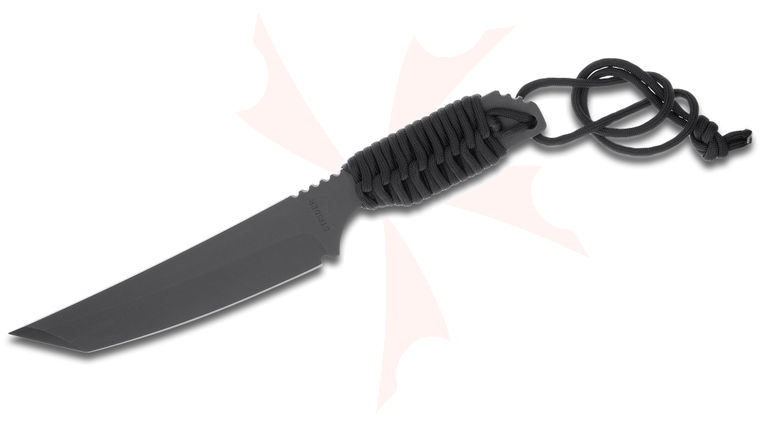 Strider Knives LD Fixed 6 inch S30V Black Tanto Blade, Cord Wrapped Handle, Kydex Sheath