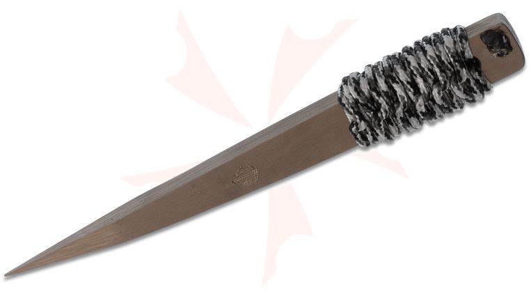 Strider Knives LM Nail Fixed CPM-154 Bronze Blade, 5.25 inch Overall, Winter Camo Cord Wrapped Handle, Kydex Sheath