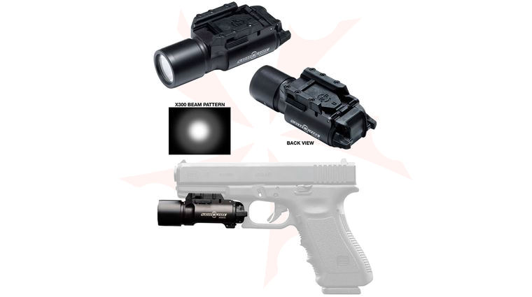 SureFire X300 Series Tactical LED WeaponLight w/Rail-Lock System 110 Lumens