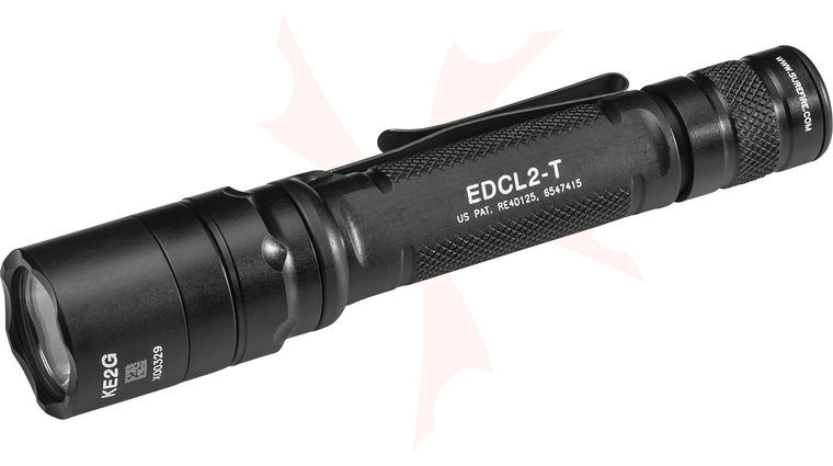 SureFire EDCL2-T Everyday Carry 2 Dual-Output LED Flashlight, Black, 1200 Max Lumens