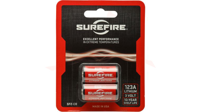 SureFire SF2-CB 2 Pack of SureFire 123A Lithium Batteries