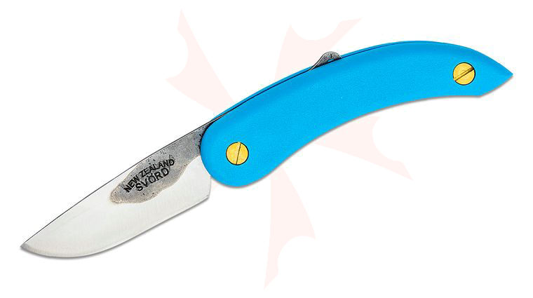 Svord Peasant Friction Folding Knife 3 inch Carbon Steel Blade, Blue Polypropylene Handles