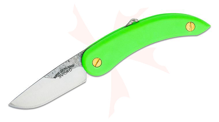 Svord Peasant Friction Folding Knife 3 inch Carbon Steel Blade, Green Polypropylene Handles