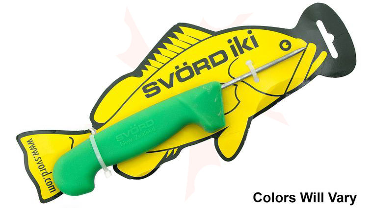 Svord Kiwi IKI Fish Spike 3 inch Carbon Steel, Polypropylene Handle - Colors Will Vary