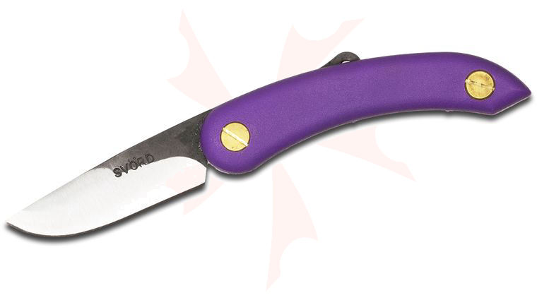 Svord PKM Peasant Mini Friction Folding Knife 2.5 inch Carbon Steel Blade, Mauve Zytel Handles
