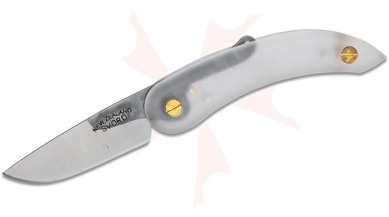 Svord Peasant Friction Folding Knife 3 inch Carbon Steel Blade, Crystal Polycarbonate Handles
