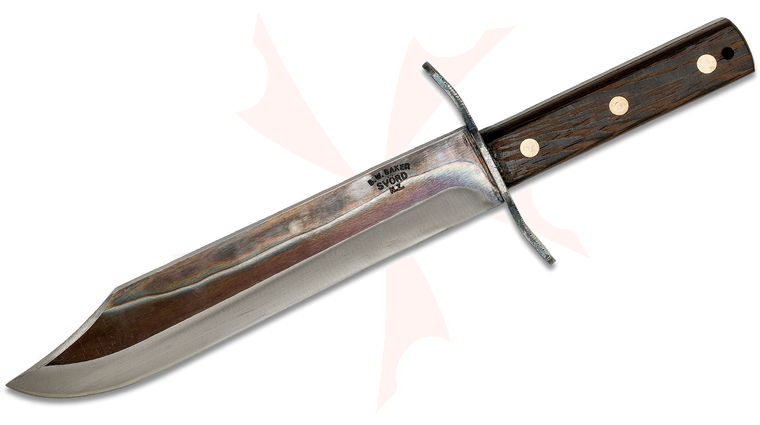 Svord VTB Von Tempsky Bowie Knife 11 inch 8670 Carbon Steel Blade, Wood Handles, Leather Sheath 