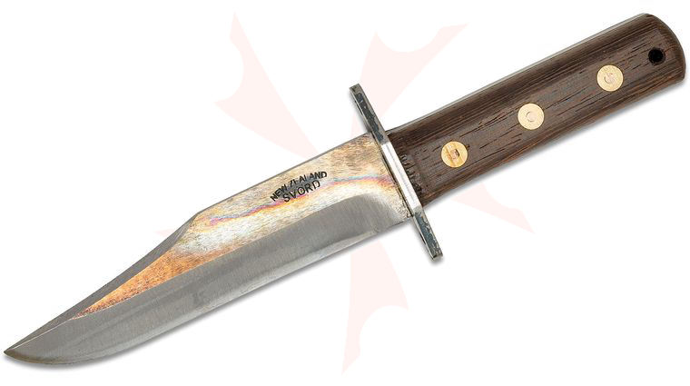 Svord VTR Von Tempsky Ranger Knife 6.875 inch 8670 Carbon Steel Blade, Wood Handles, Leather Sheath