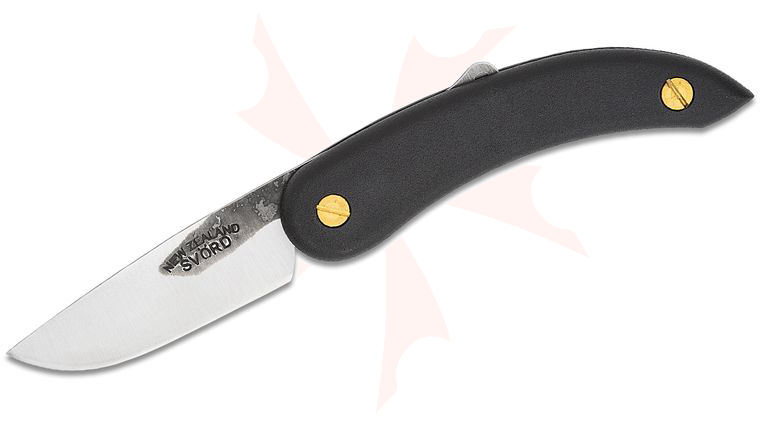 Svord Peasant Friction Folding Knife 3 inch Carbon Steel Blade, Black Synthetic Handles
