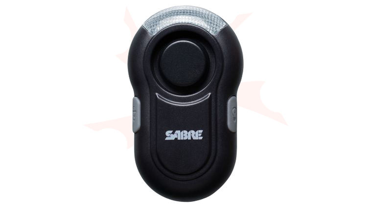 SABRE Personal Alarm and LED Flashlight with Pocket Clip, Black