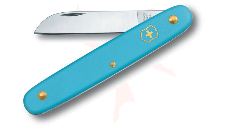 Victorinox Swiss Army 4 inch Floral Knife, Blue