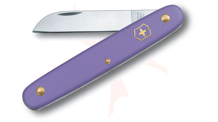Victorinox Swiss Army 4 inch Floral Knife, Purple
