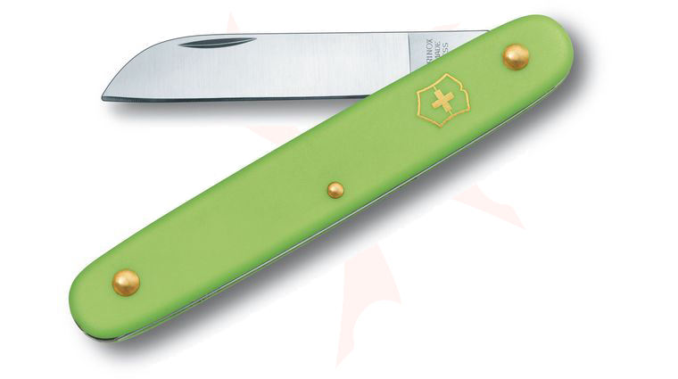 Victorinox Swiss Army 4 inch Floral Knife, Green