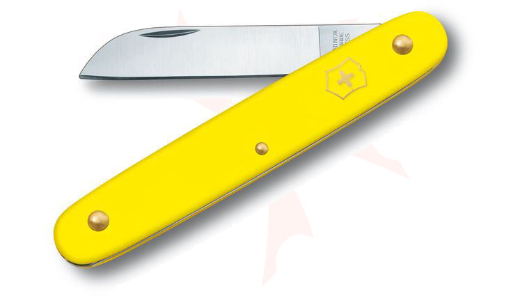Victorinox Swiss Army 4 inch Floral Knife, Yellow