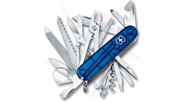 Victorinox Swiss Army SwissChamp Multi-Tool, Translucent Sapphire, 3.58 inch Closed (Old Sku 53507)