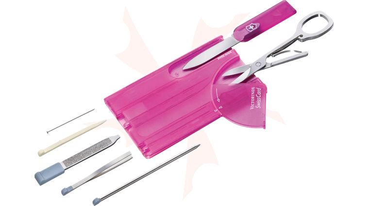 Victorinox Swiss Army SwissCard Multi-Tool, Translucent Pink (Old Sku 53930)