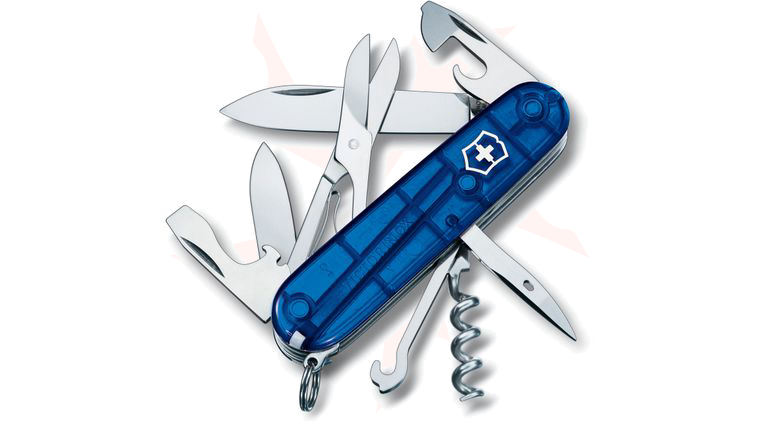Victorinox Swiss Army Climber Multi-Tool, 3-1/2 inch Translucent Sapphire Handles (Old Sku 53386)