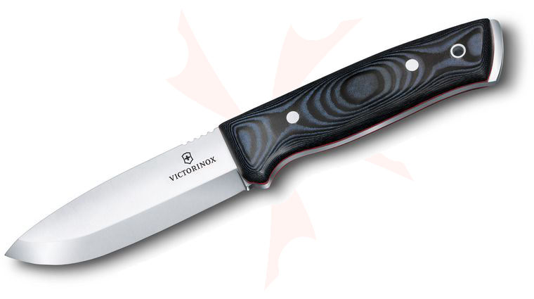 Victorinox Swiss Army Outdoor Master Mic Large Fixed Blade Knife 4 inch Satin, Micarta Handles, Kydex Sheath, Fire Starter