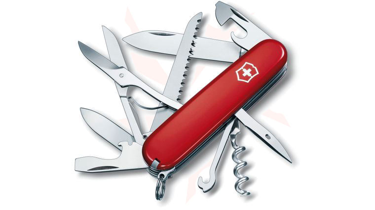 Victorinox Swiss Army Huntsman Multi-Tool, Red, 3.58 inch Closed (Old Sku 53201)
