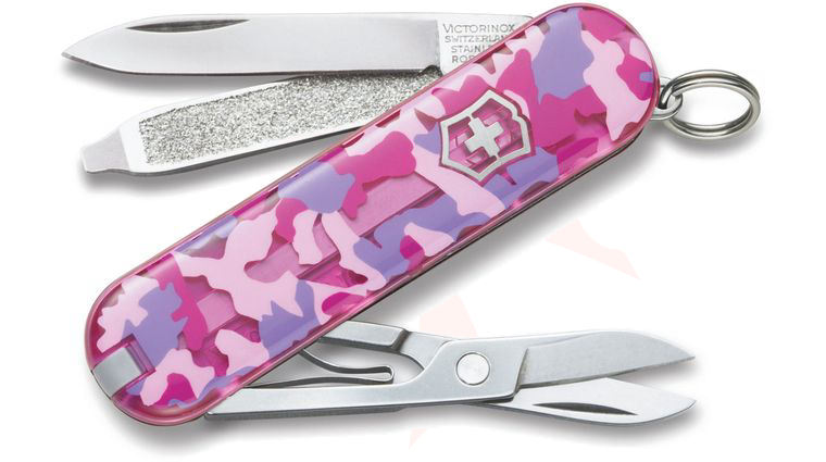 Victorinox Swiss Army Classic SD Pink Camo Multi-Tool, 2-1/4 inch Closed (Old Sku 56184)