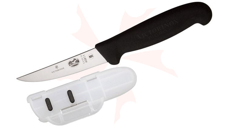 Victorinox 4 inch Skinning/Utility Knife with Blade Guard, Fibrox Handle