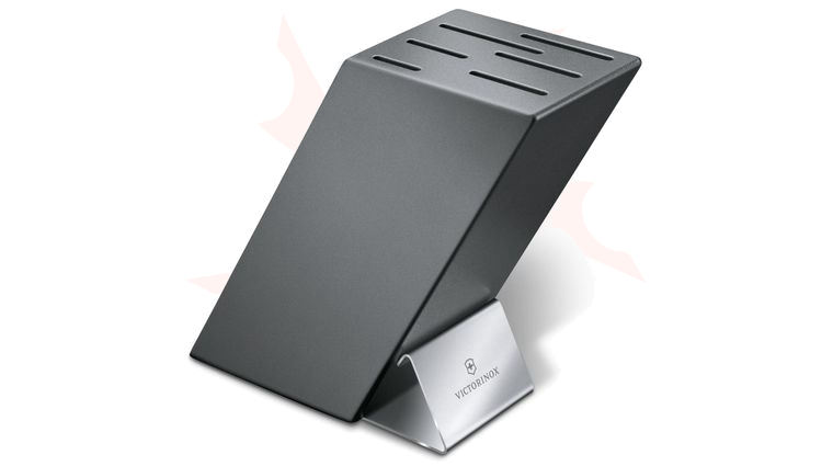 Victorinox Swiss Modern 6-Slot Beech Wood Knife Block, Anthracite