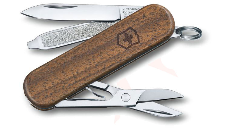 Victorinox Swiss Army Classic SD Multi-Tool, Walnut Wood, 2.3 inch Closed