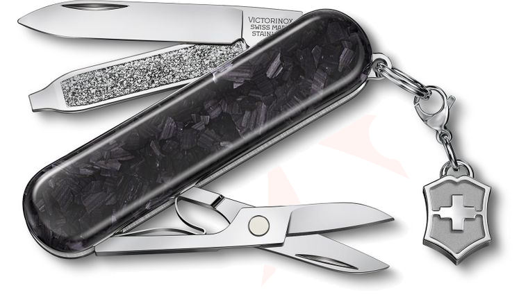 Victorinox Swiss Army Brilliant Classic SD Multi-Tool, Carbon Fiber Handle, 2.3 inch Closed