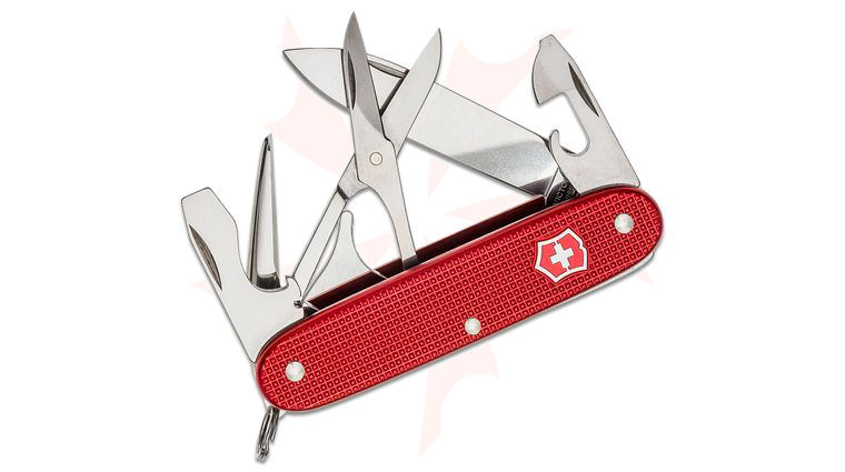 Victorinox Swiss Army Pioneer X Multi-Tool, 3.7 inch Red Alox Aluminum Handles, KnifeCenter Exclusive
