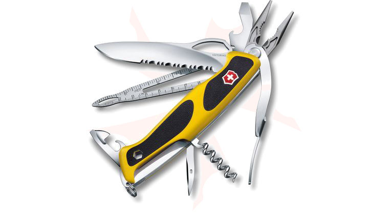 Victorinox Swiss Army RangerGrip Boatsman Multi-Tool 5-1/8 inch Yellow and Black Handles