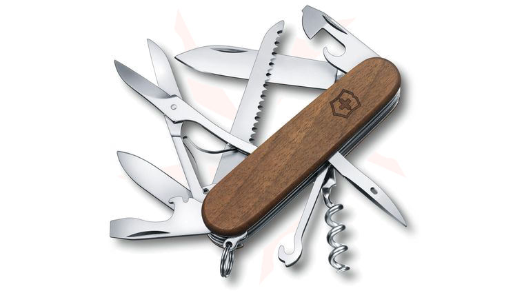 Victorinox Swiss Army Huntsman Multi-Tool, Walnut Wood, 3.6 inch Closed